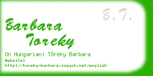 barbara toreky business card